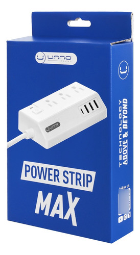 Regleta De Enchufes 7 En 1 Power Strip Max Unno Pw5083wt Sgi