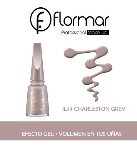 Stanhome Flormar Jelly Look Esmalte para Unhas Leite Puro 11ml Cor JL44 CHARLESTON GREY