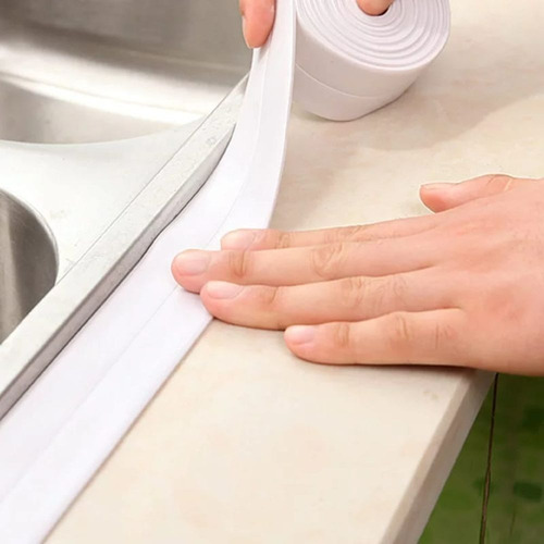 Imagen 5 de 7 de Cinta Impermeable Autoadhesiva Para Bordes, Esquinas Baño