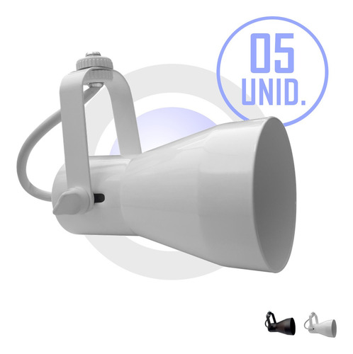Imagem 1 de 6 de Kit 5x Spots Trilho Perfilado Eletro Calha Par20 Bulbo Led