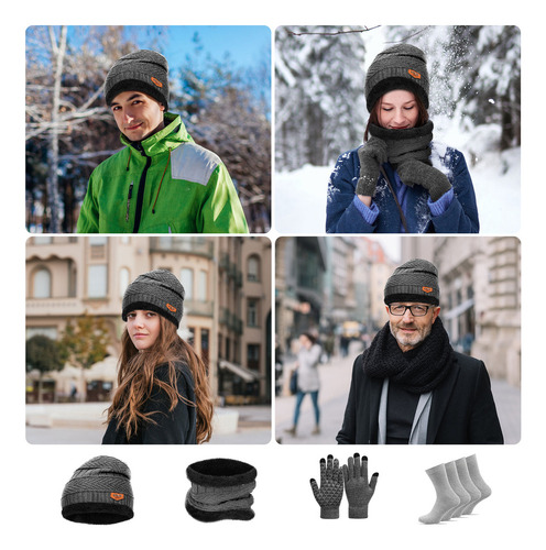 Wang Gorro Bufanda Guantes Calcetines Con Térmico Forro