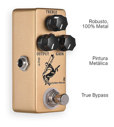 Pedal Overdrive E Booster Golden Horse Mosky Tp Klon Centaur