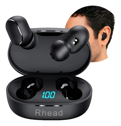Fone De Ouvido Bluetooth Sem Fio Tws Bateria De Longa Duraçã Preto