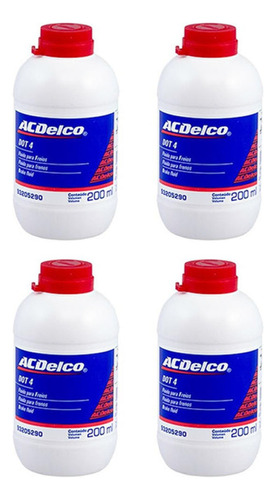 4 Un Oleo Fluido Freio 200ml Monza 1982 A 1996 Acdelco