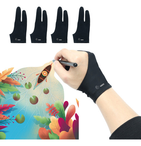 4 Guantes Protectores Ideal Para Ilustrador Tablet Gráfico