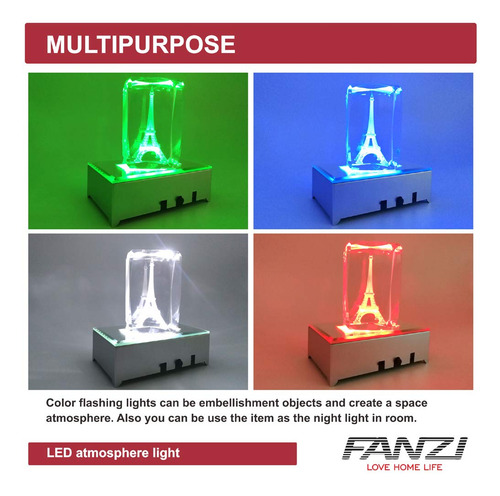 Base De Pantalla Con Luz Led Fanzi Para Cristales, Soporte D