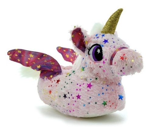 Pantufla Unicornio Con Estrellitas Brillantes Suela Goma