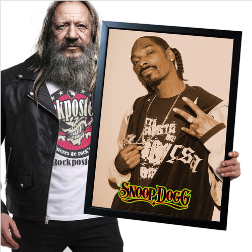 Poster Quadro Com Moldura Snoop Dogg 05 A2 60x42cm