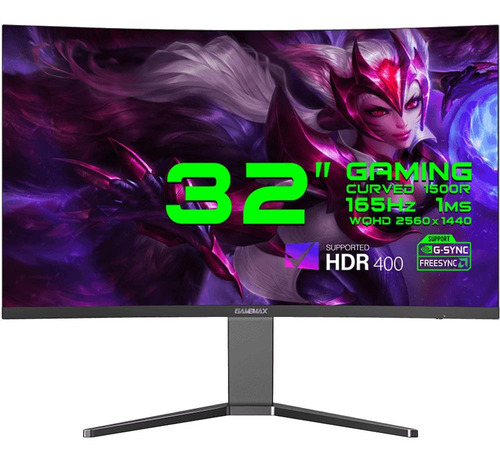 Monitor Gamer 32 Pol Gamemax Gmx32c165q Curvo Wqhd 1440p Pre