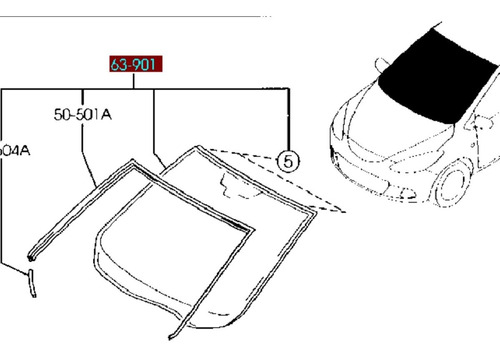 Parabrisas Delantero  Mazda 2 2006-2012