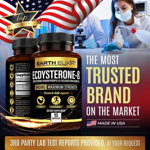 Suplementos Earth Elixir Ecdysterone 940 Mg (90 Cápsulas)