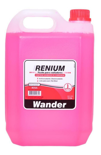 Líquido Anticorrosivo Radiador Rosa Wander X 5 Lts