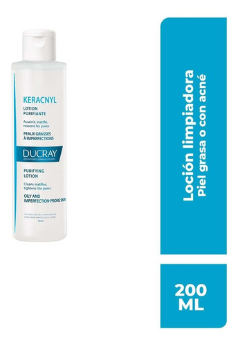 Loción Purificante Ducray Keracnyl Para Piel Grasa 200ml Momento de aplicación Día/Noche