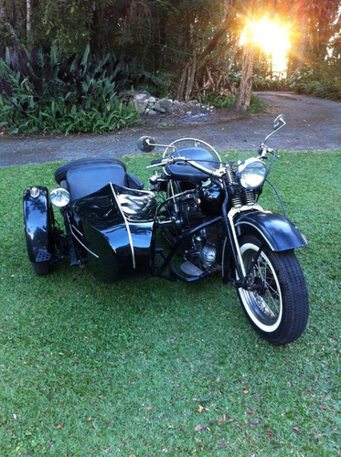 Harley Davidson1200cc Flathead 47-c/side Car