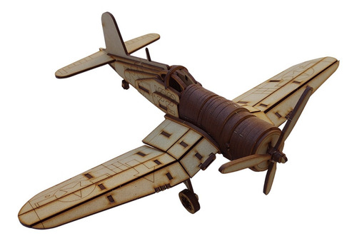 Imagen 3 de 5 de Avión F4u Corsair Para Armar Puzzle
