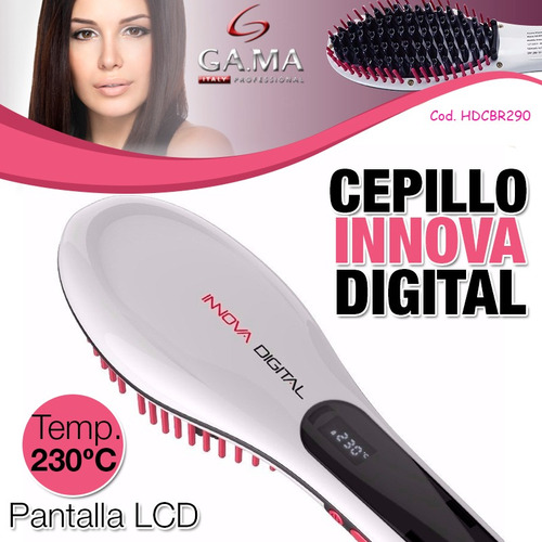 Imagen 2 de 6 de Cepillo Alisador Gama Innova Digital Electrico Peine Cabello