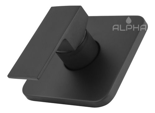 Misturador Monocomando Para Chuveiro Ducha Quadrado Preto Acabamento Fosco