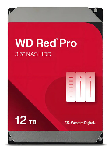 Hd 12tb Wd Red Pro Nas Storage Sata 6gb/s 7200rpm Cache 512mb Wd122kfbx Cor Vermelho