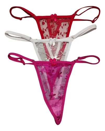 Set X3 Panty Hilo Con Transparencia Graduables Para Mujer