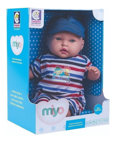 Brinquedo Infantil Boneco Bebê Menino Fofinho Miyo Cotiplás