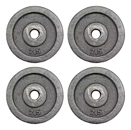 Discos Para Llenar 2,5 Kg C/u Pesas Barra 30mm X 4 Unidades