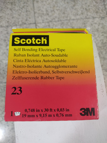 Teipe De Goma 3m Número #23 Negro 19 Mm X 9.15 Mts Scotch 