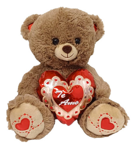 Peluche Oso Con Corazón Metalizado 62 Cm Phi Phi Toys