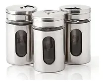 Comprar Frascos Especieros Pimentero Quesero Salero + Regulador X3