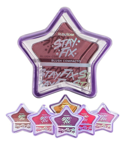 Blush Compacto Stay Fix Ruby Rose - Opções De Cores Lindas