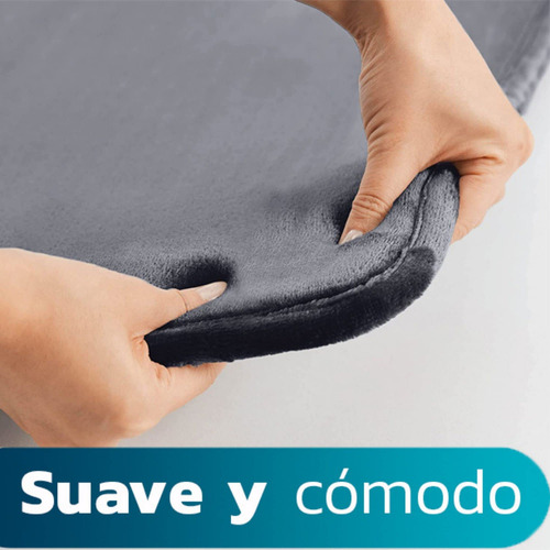 Tapete De Baño Antiderrapante Foam Espuma Viscoelástica Gris