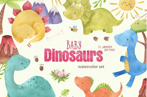 Papeles Digitales - Baby Dinosaurios - Dinosaurs - Clipart