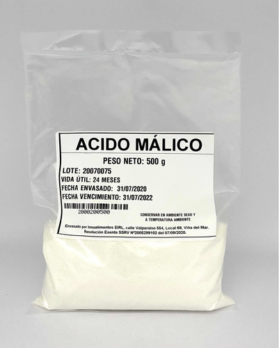 Ácido Malico Grado Food 500g 