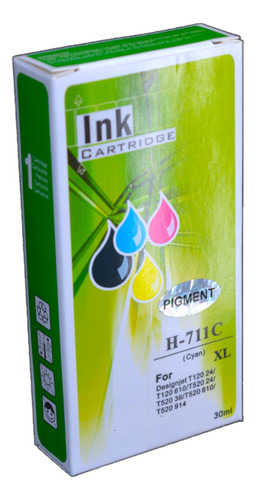 Cartucho Tinta 711xl Cian 30ml Alto Rendimiento Alternativo