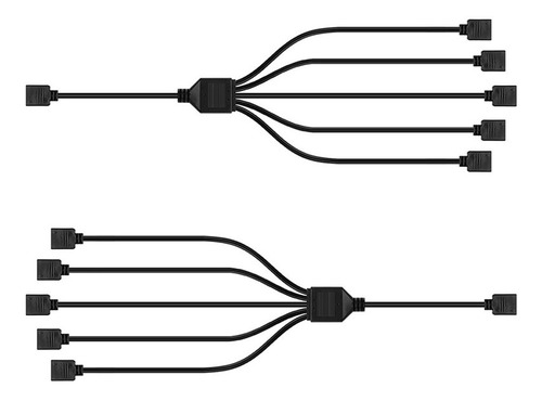 Cable Adaptador Divisor Rgb De Ventilador De 2 Piezas, 5 V,