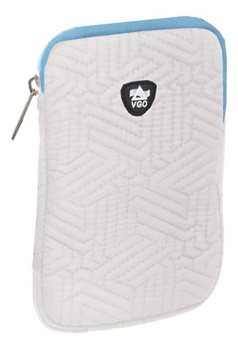 Funda Estuche Para Cámara Digital Vgo De Tela Con Correa Color Blanco Y Celeste