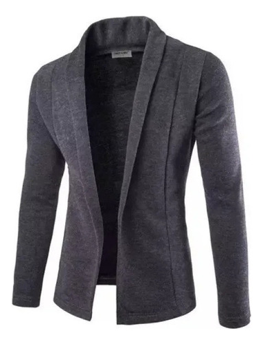 Blazer Para Hombre, Cárdigan, Manga Larga, Corte Ajustado, Suéter