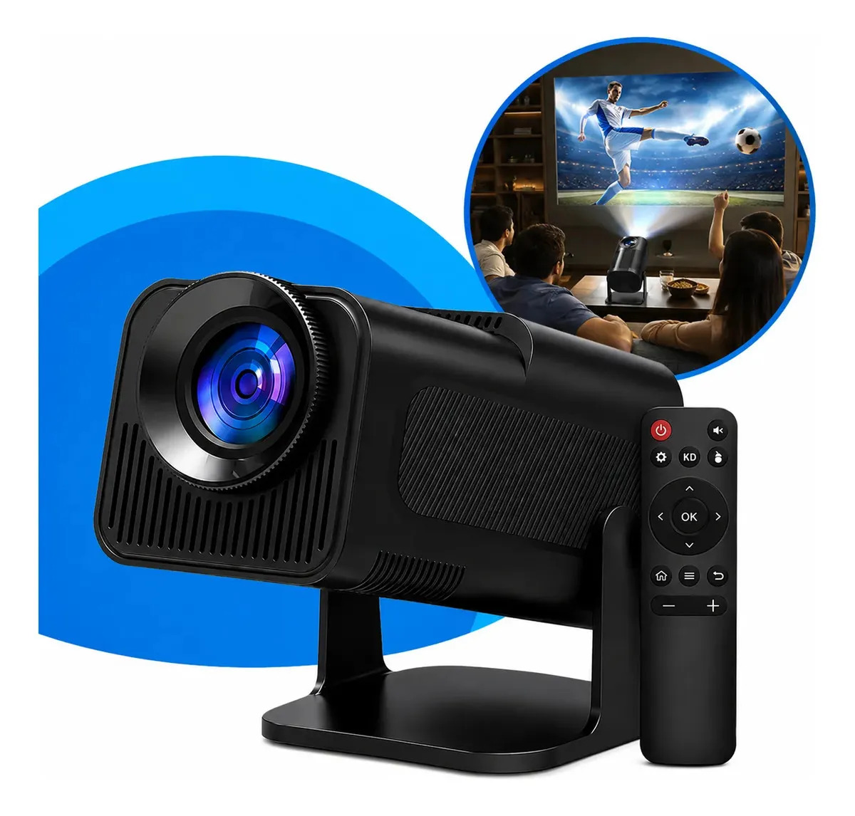 Mini Projetor ONLYSITE HY320 LED HD 720p com Android, Wi-Fi e Bluetooth