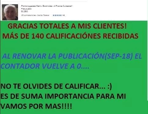 Imagen 6 de 6 de Plomero Gasista Matriculado Electricista-a Precios Cuidados!