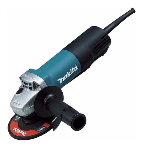 Miniesmeril angular Makita 9557HPG turquesa 840 W 110 V + accesorio