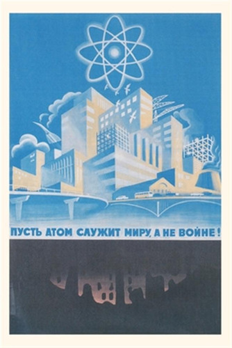 Libro Vintage Journal Soviet Nuclear Power Poster - Found...