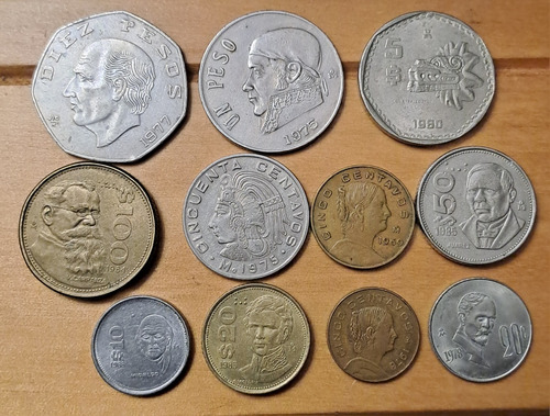Mexico X 11 Monedas Diferentes Incluye 100 Pesos 1984. 