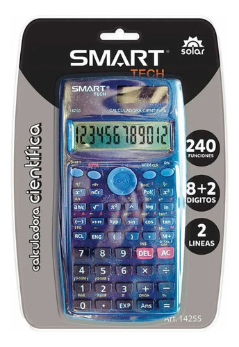 Calculadora Científica Smartech 8+2 Digitos 240 Funciones Color Azul Oscuro