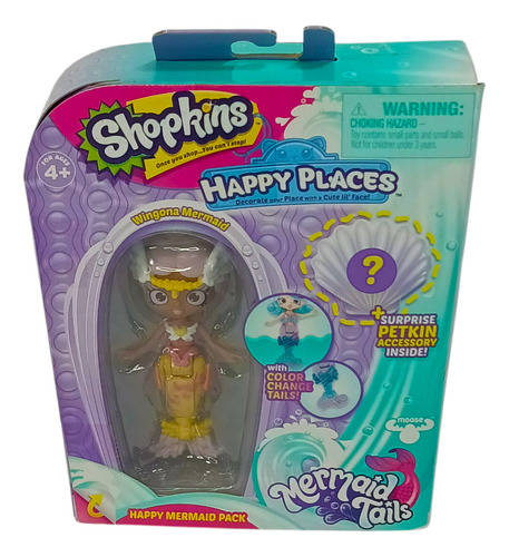 Figura Shopkins Happy Places Wingona Mermaid (Usado)