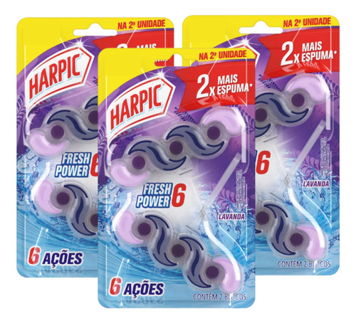 Harpic Fresh Power 18 Lavanda Com 2x Mais Espuma Pratico