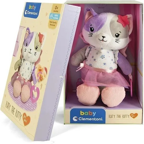 Peluche Apego Baby Clementoni Estimulacion Infantil Color Gatito