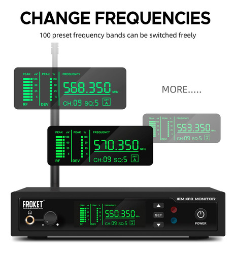 Sistema In Ear Monitor Uhf Inalámbrico Para Músicos
