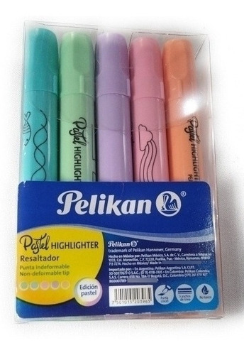 Marcatexto Resaltador Edición Pastel Pelikan Con 10 Piezas