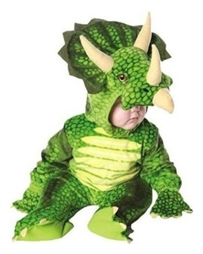 Traje Infantil Cosplay De Dinosaurio Bebé Triceratops Verde