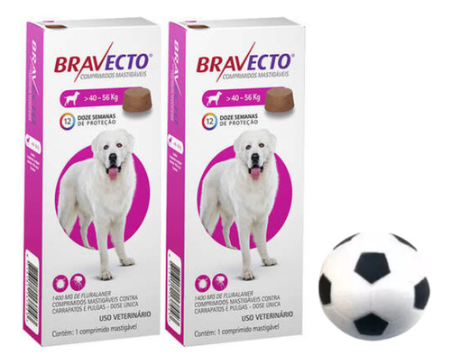 Bravecto Antipulga Carrapato Combo 2un Cães De 40a56kg