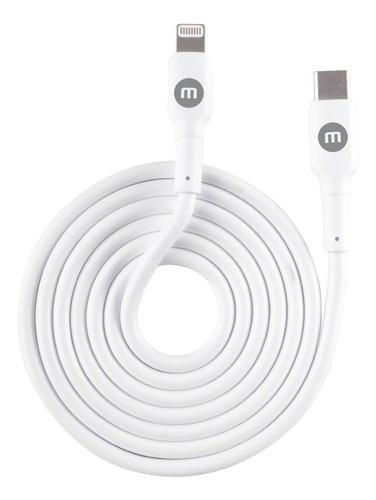 Cable Tipo C A Para Lightning Mobo Power Blanco 1m